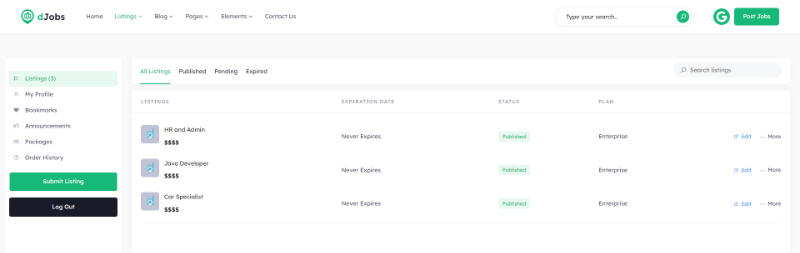 Modern User Dashboard