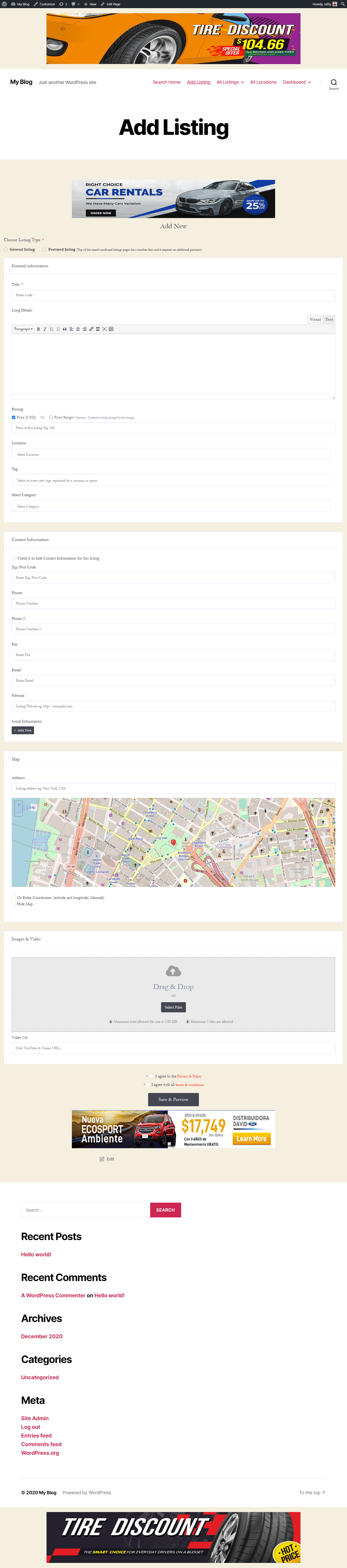 wordpress BUSINESS DIRECTORY PLUGIN