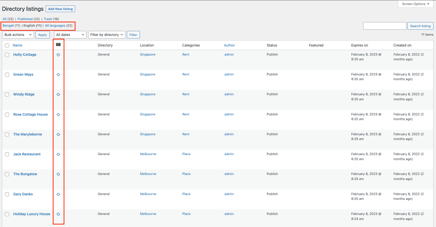 Directory listing website