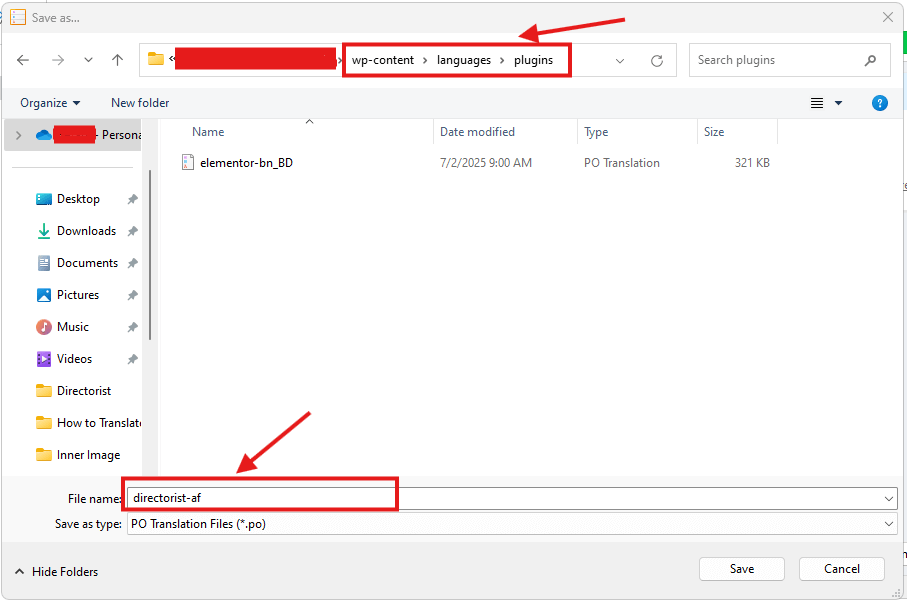 How To Set up poedit on directory Step 4